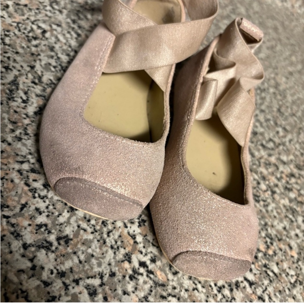 Janie and Jack Pink Glitter Flats